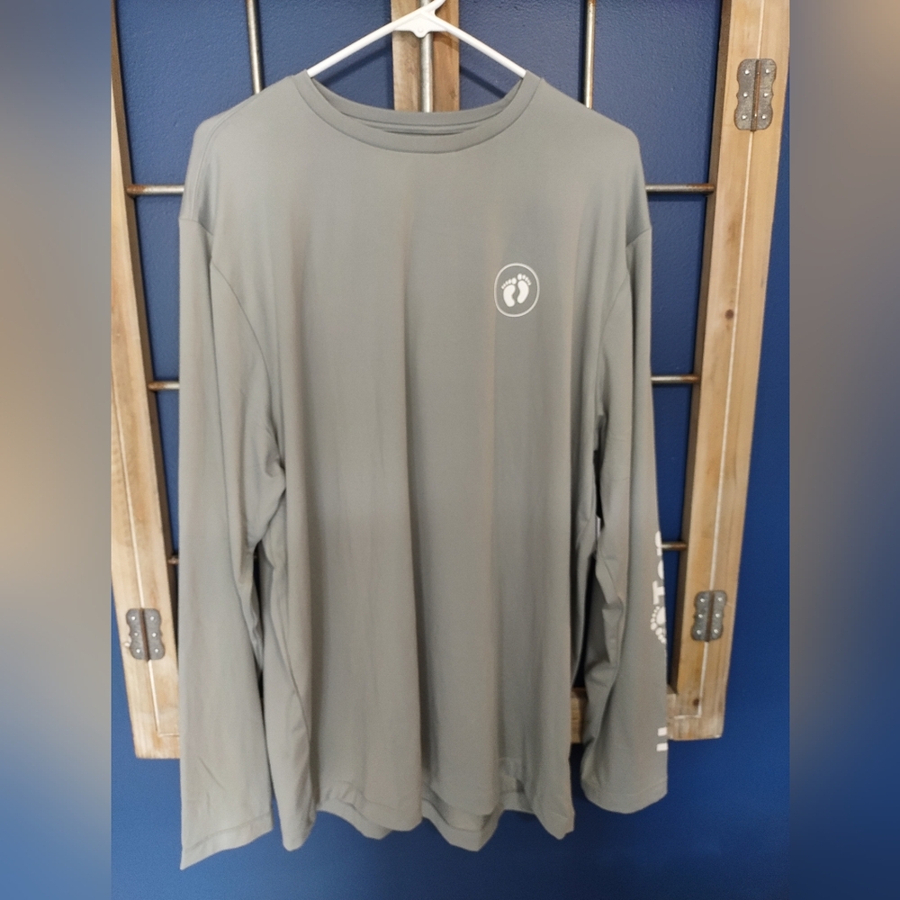 Hang Ten Olive Green Long Sleeve Logo Tee
